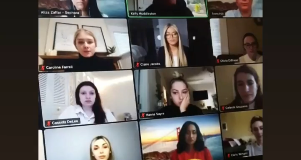screenshot of Zoom meeting with several participants