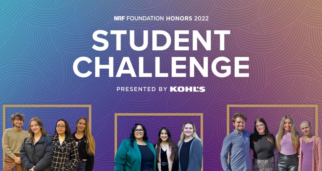 NRF Foundation Student Challenge 2022 text with members of top three teams