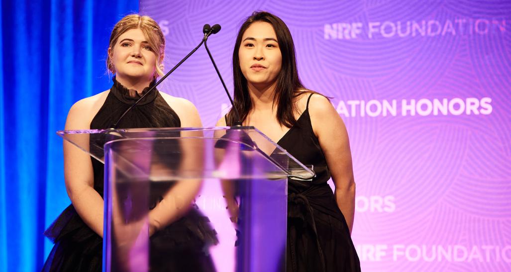Emily Wilken and Etheline Ting onstage at the NRF Foundation Honors