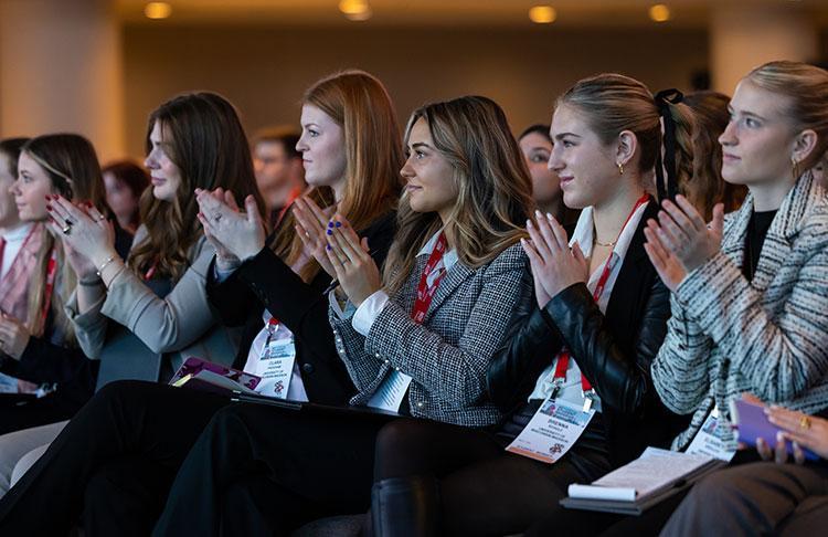 Attendees clap for a speaker during the NRF Foundation Student Program.