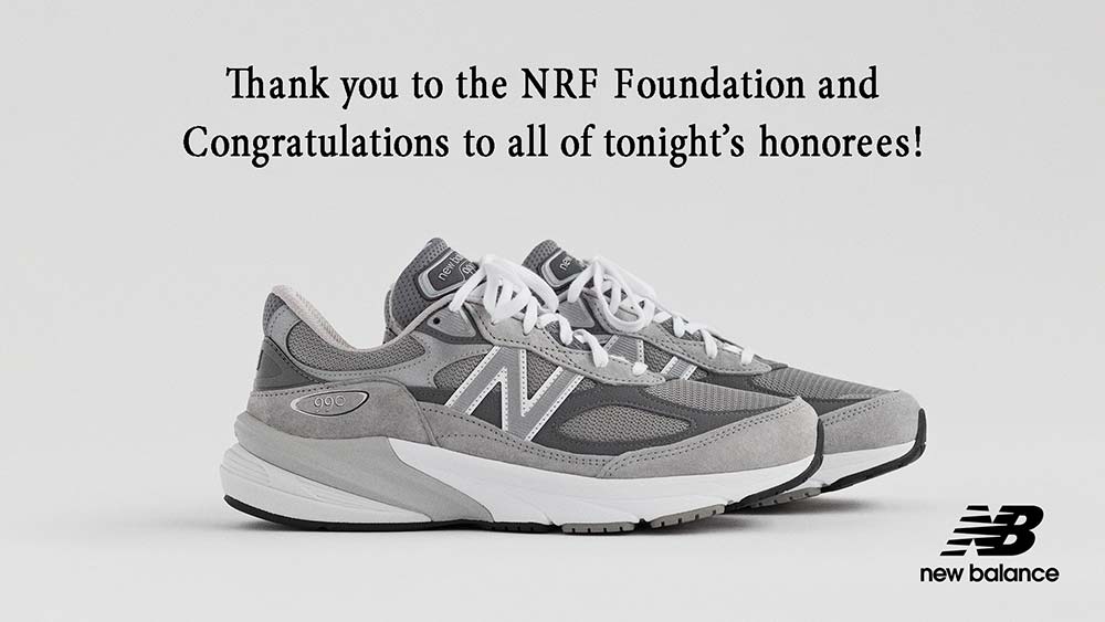 Thank you to the NRF Foundation and congratulations to all of tonight's honorees! New Balance.