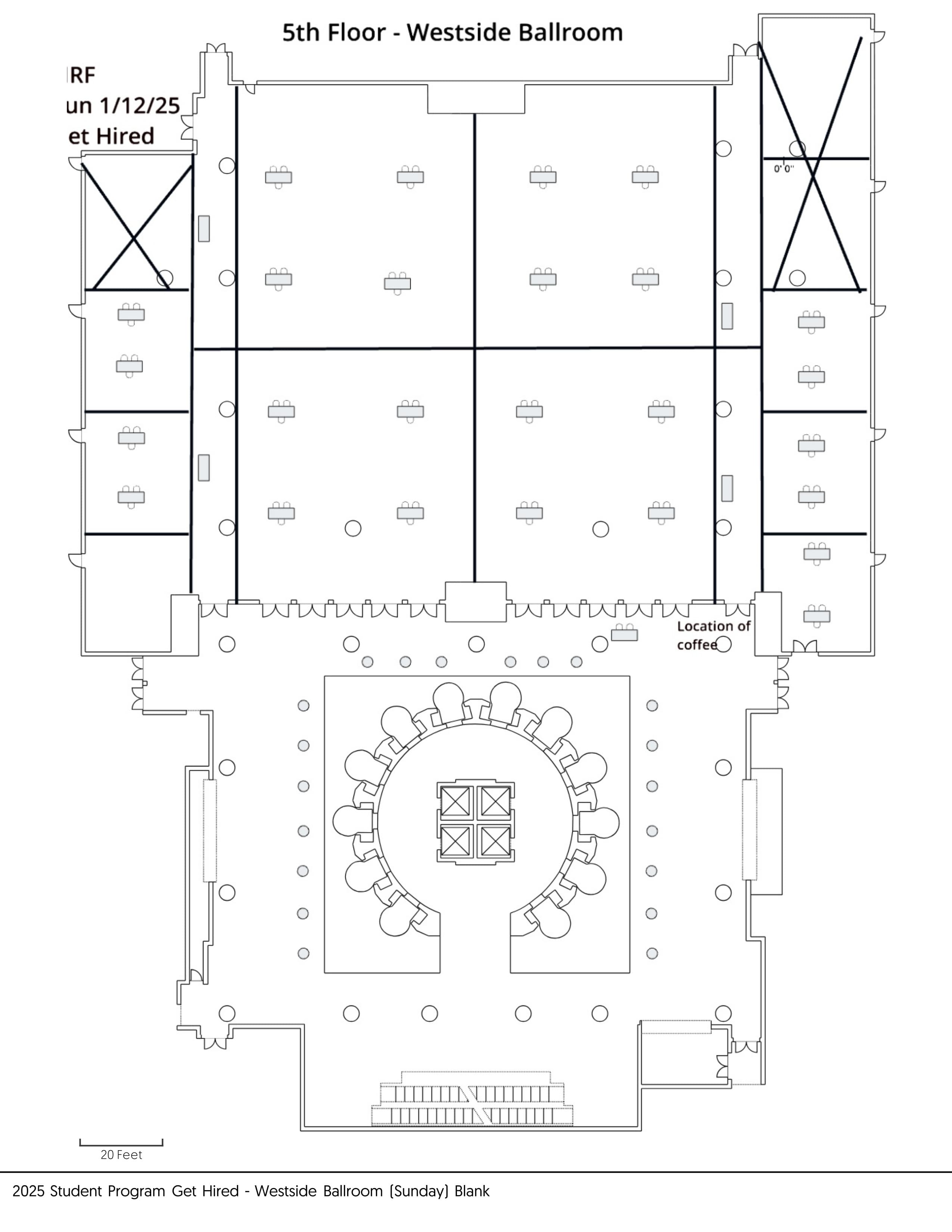 Marriott Marquis - Westside Ballroom Floorplan - 5th Floor - Get Hired