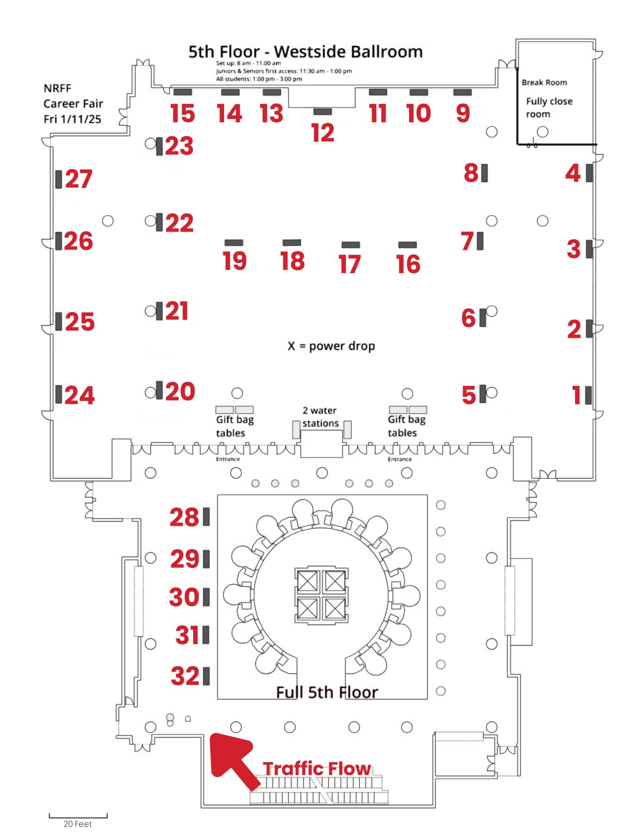 Marriott Marquis Floor Plans - 5th Floor - Career Fair