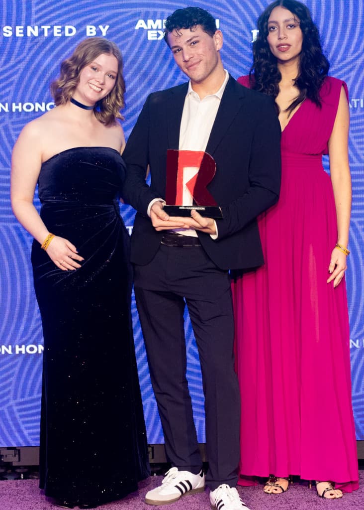 2025 University Challenge recipients pose with their award at the Honors event.