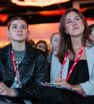 Student Program 2024 Attendees watch the programming